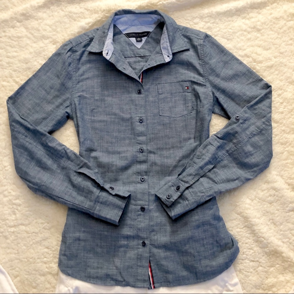 Long sleeve denim shirt